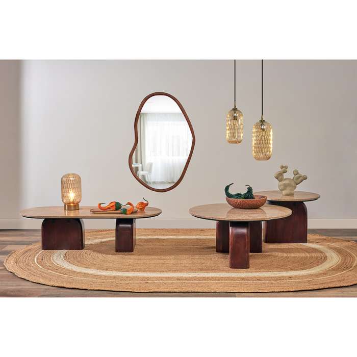 Столик журнальный torhill, 120х50 см, бежевый/орех Bergenson Bjorn BB0000304