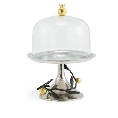 Блюдо на ножке с крышкой Michael Aram Гранат 23 см, сталь нержавеющая