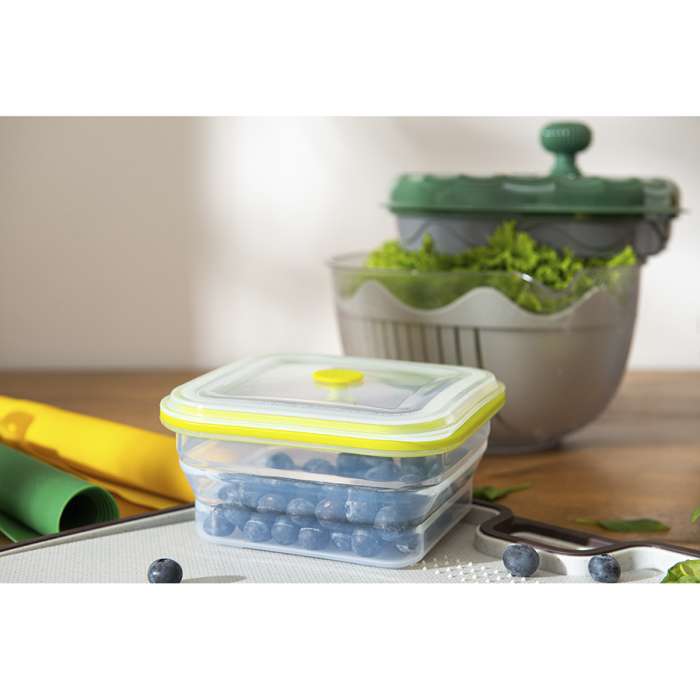 Контейнер для переноски и хранения силиконовый квадратный складной Silikobox, 900 мл, зеленый SMART SOLUTIONS SS-FC-SCN-GR900