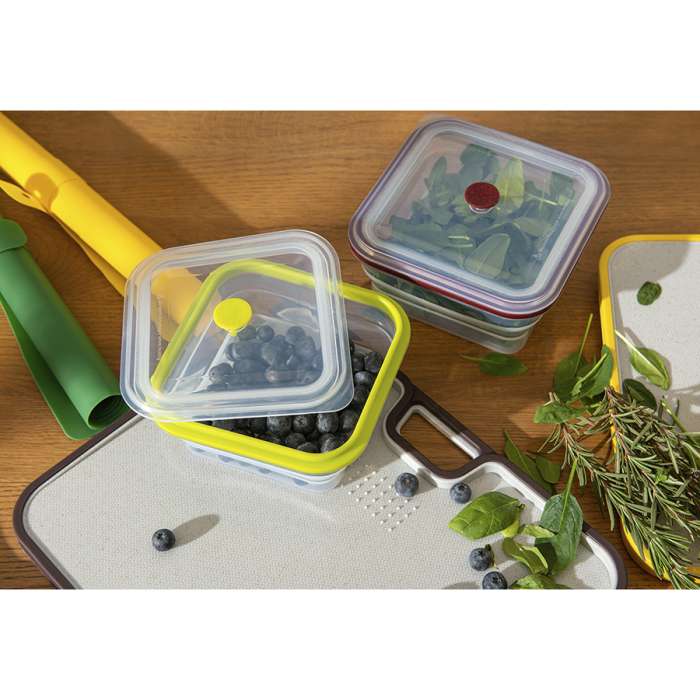 Контейнер для переноски и хранения силиконовый квадратный складной Silikobox, 900 мл, зеленый SMART SOLUTIONS SS-FC-SCN-GR900