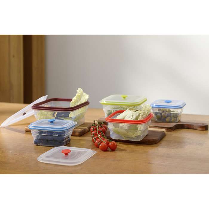 Контейнер для переноски и хранения силиконовый квадратный складной Silikobox, 900 мл, зеленый SMART SOLUTIONS SS-FC-SCN-GR900