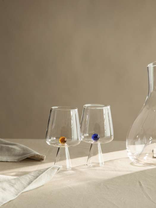 Набор бокалов для вина orb, 400 мл, синий/янтарный, 2 шт. Liberty Jones LJ0000446