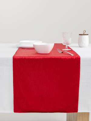 Дорожка настольная, 40х160 см, бархат, красная, Luck gift ANNA LAFARG ANLAF-QFW25-1TR