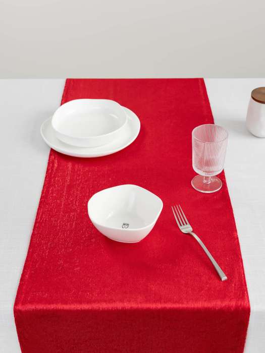 Дорожка настольная, 40х160 см, бархат, красная, Luck gift ANNA LAFARG ANLAF-QFW25-1TR