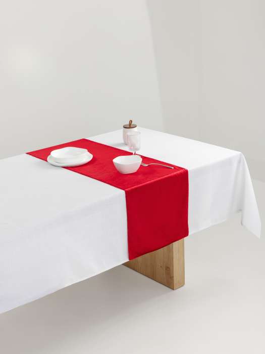 Дорожка настольная, 40х160 см, бархат, красная, Luck gift ANNA LAFARG ANLAF-QFW25-1TR