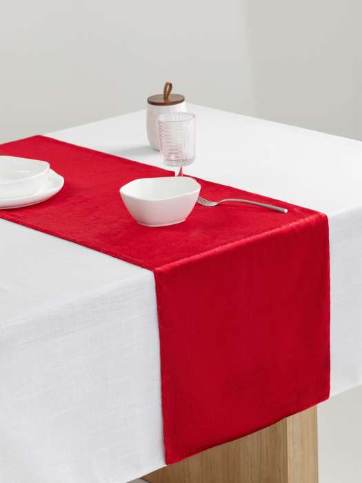 Дорожка настольная, 40х160 см, бархат, красная, Luck gift ANNA LAFARG ANLAF-QFW25-1TR