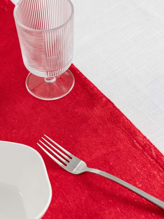 Дорожка настольная, 40х160 см, бархат, красная, Luck gift ANNA LAFARG ANLAF-QFW25-1TR