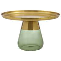 Столик кофейный dahl, D70,5 см, латунь/зеленый Bergenson Bjorn MZTBL_CGLSGRN_70