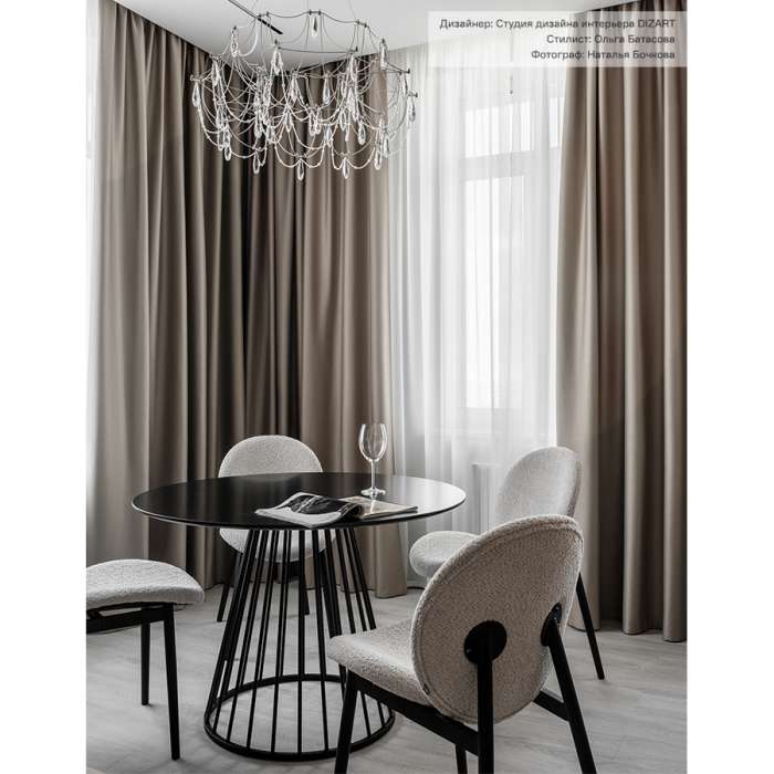 Стол обеденный tyra, D110 см, черный Bergenson Bjorn BB0000119