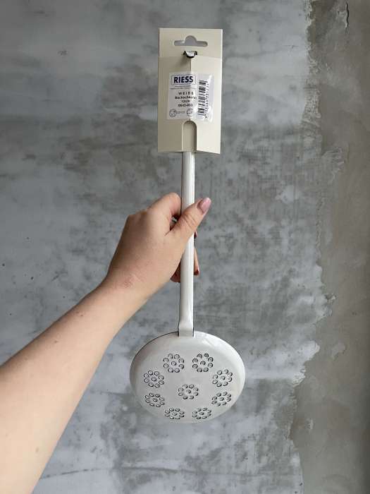 Шумовка плоская 12 см, белый, WEISS RIESS 0542-033