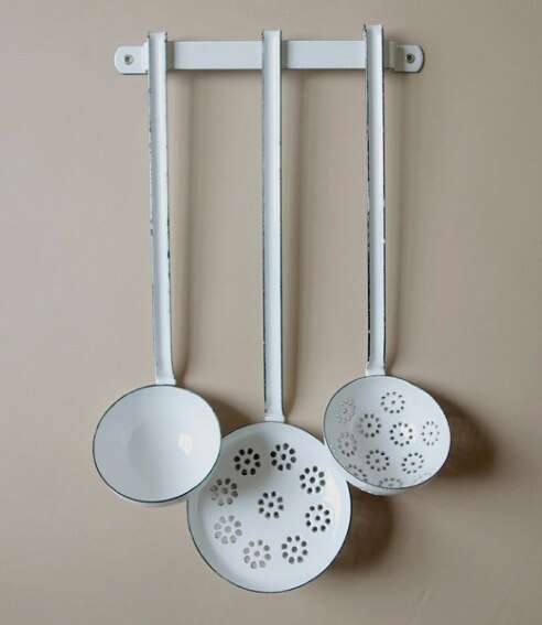 Шумовка плоская 12 см, белый, WEISS RIESS 0542-033