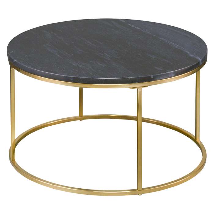 Набор из 2-х журнальных столиков hans, D60 см и D80 см, черный мрамор Bergenson Bjorn TAI-HN-TBL-BRMRB-BK-80-60