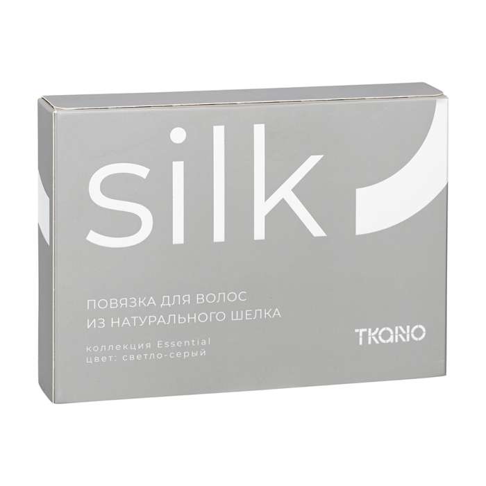 Повязка для волос из натурального шелка светло-серого цвета из коллекции essential Tkano TK24-HBG0003