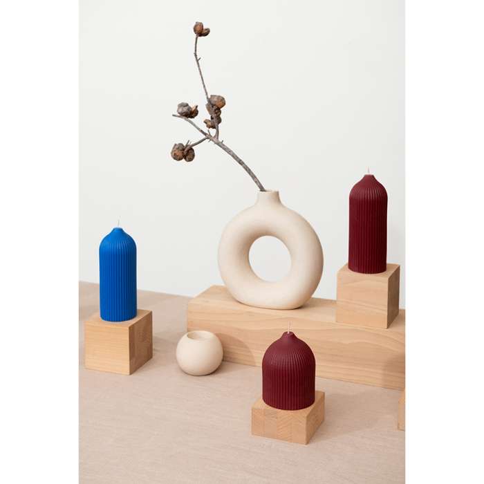 Свеча декоративная бордового цвета из коллекции edge, 10,5см Tkano TK22-CND0019