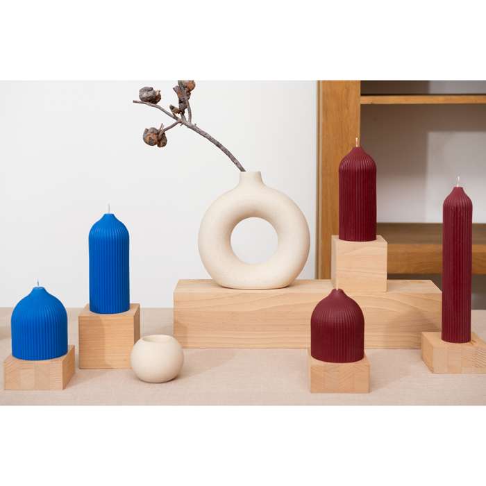 Свеча декоративная бордового цвета из коллекции edge, 10,5см Tkano TK22-CND0019