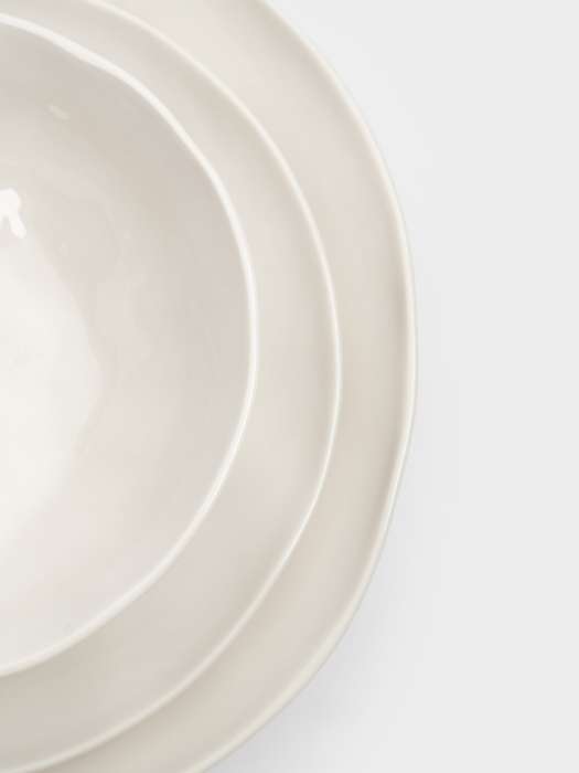 Сервиз обеденный, 6 перс, 18 пр, фарфор P, белый, Мятый эффект, Barkhan ANNA LAFARG ANLAF-LHP250113