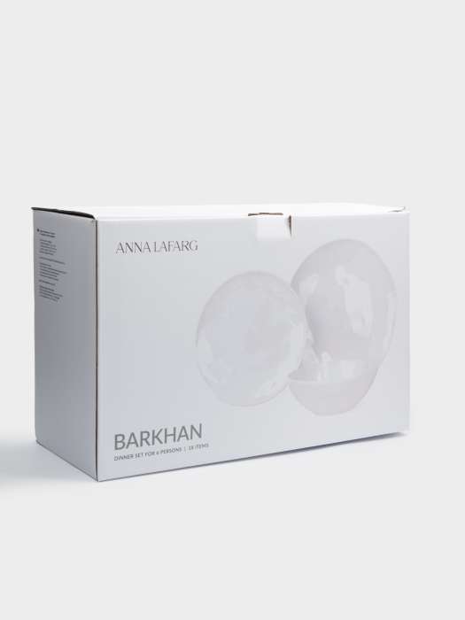 Сервиз обеденный, 6 перс, 18 пр, фарфор P, белый, Мятый эффект, Barkhan ANNA LAFARG ANLAF-LHP250113