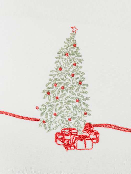 Скатерть, 170х250 см, полиэстер, бежевая, Елка с подарками, Festival ANNA LAFARG ANLAF-QFW25-2TCM