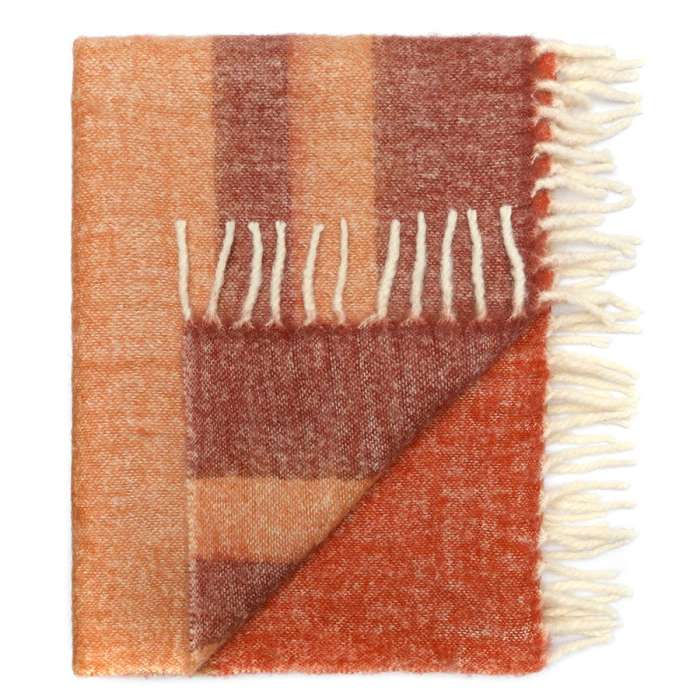 Плед мохеровый over horizon терракотового цвета из коллекции trendy ruffles, 130х180 см Tkano TK25-TH0009