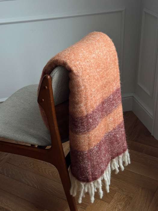 Плед мохеровый over horizon терракотового цвета из коллекции trendy ruffles, 130х180 см Tkano TK25-TH0009