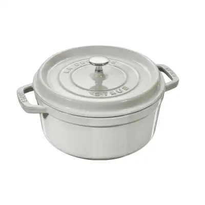 Кокот круглый, 28 см, 6,7 л, белый трюфель STAUB 11028107