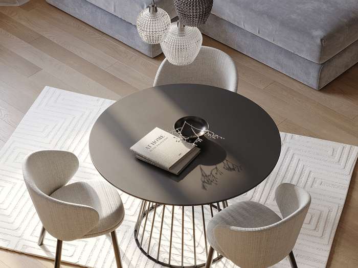 Стол обеденный tyra, D110 см, белый/золотой Bergenson Bjorn BB0000120