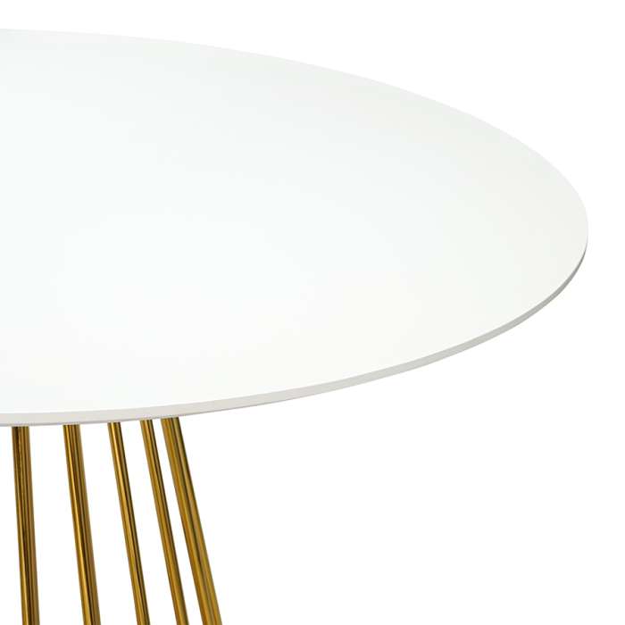 Стол обеденный tyra, D110 см, белый/золотой Bergenson Bjorn BB0000120