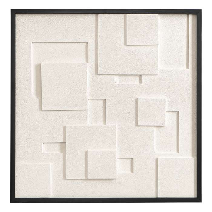 Панно декоративное с эффектом 3d minimalism square, с черной рамой, 60х60 см Bergenson Bjorn BB0000588