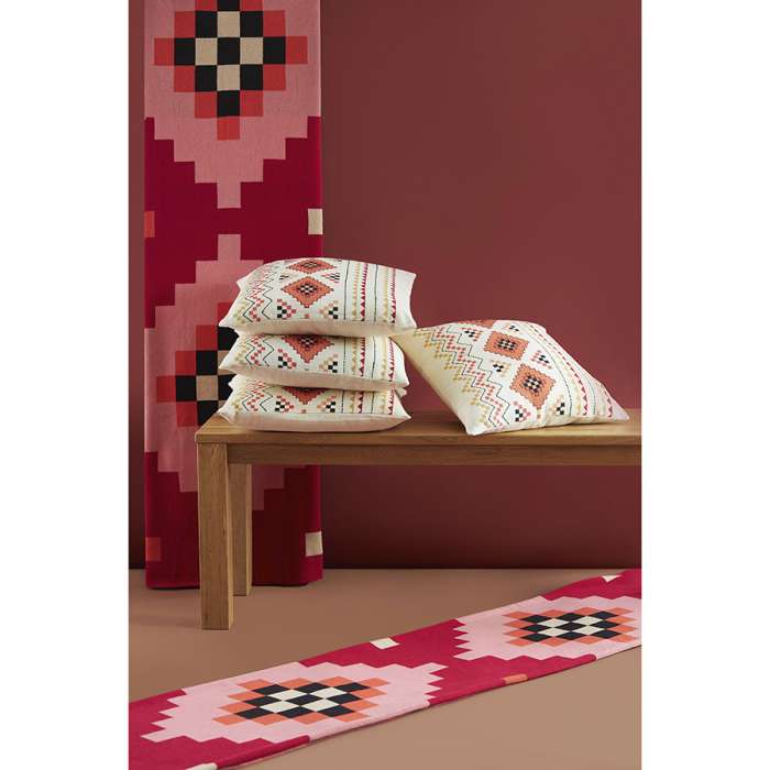 Подушка декоративная по мотивам башкирских орнаментов из коллекции cultural heritage, 45х45 см Tkano TK24-CU0024