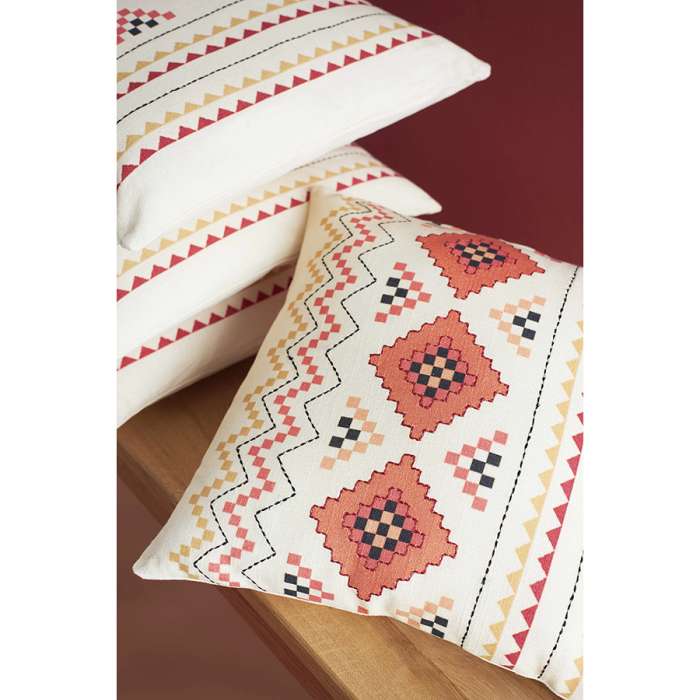 Подушка декоративная по мотивам башкирских орнаментов из коллекции cultural heritage, 45х45 см Tkano TK24-CU0024