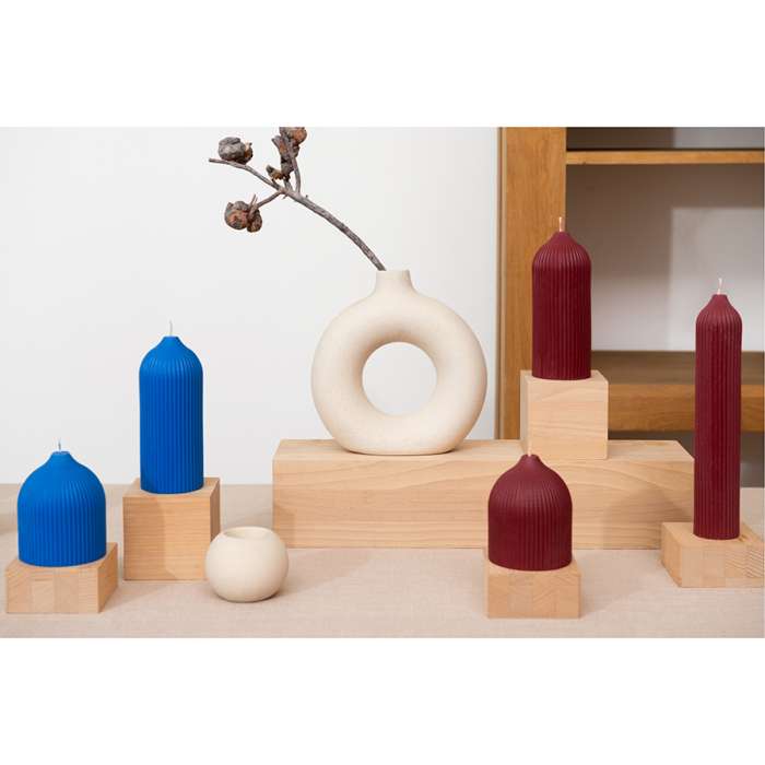 Свеча декоративная бордового цвета из коллекции edge, 16,5см Tkano TK22-CND0020