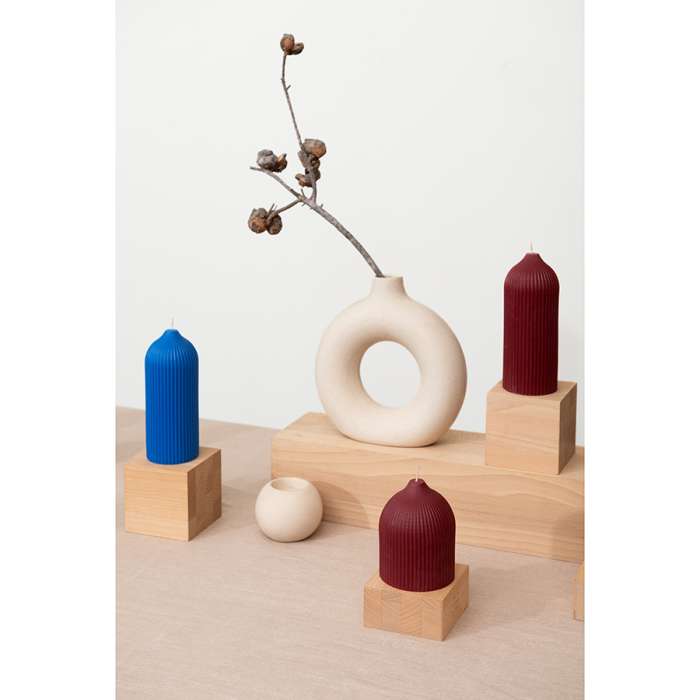 Свеча декоративная бордового цвета из коллекции edge, 16,5см Tkano TK22-CND0020