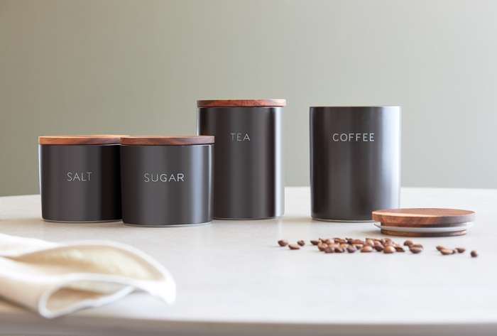 Банка керамическая для хранения сахара, 400 мл, черная Smart Solutions SS0000270