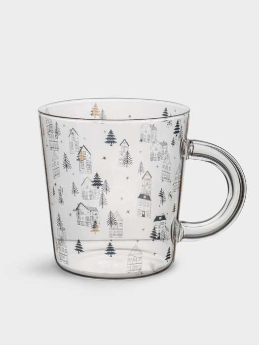 Кружка, 480 мл, стекло Б, Домики, Townlet ANNA LAFARG ANLAF-KH25089-1