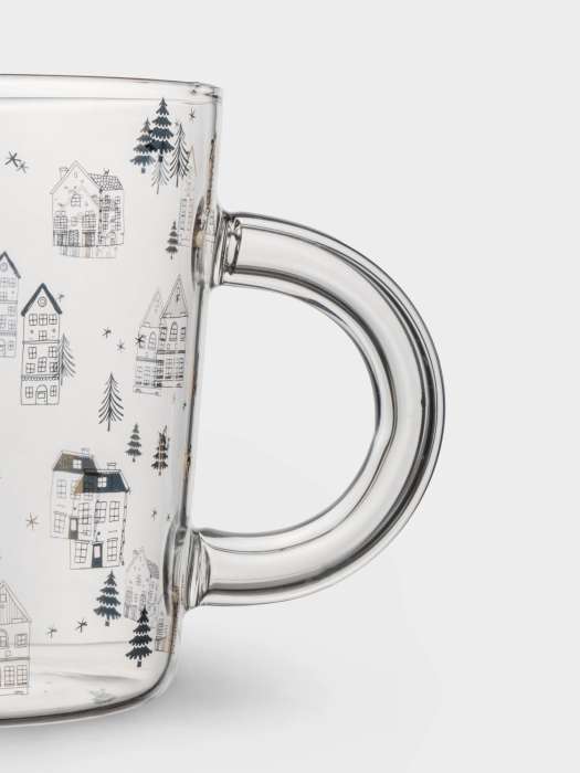Кружка, 480 мл, стекло Б, Домики, Townlet ANNA LAFARG ANLAF-KH25089-1
