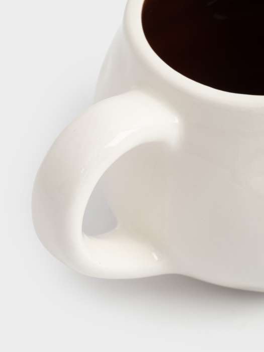 Кружка, 460 мл, керамика, бело-бордовая, Мятый эффект, Действуй, Message ANNA LAFARG ANLAF-FDW130125