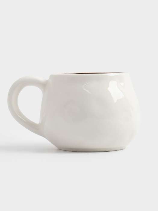 Кружка, 460 мл, керамика, бело-бордовая, Мятый эффект, Действуй, Message ANNA LAFARG ANLAF-FDW130125