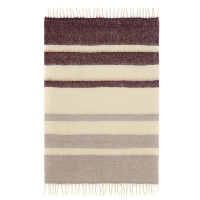 Плед мохеровый over horizon цвета марсала из коллекции trendy ruffles, 130х180 см Tkano TK25-TH0010