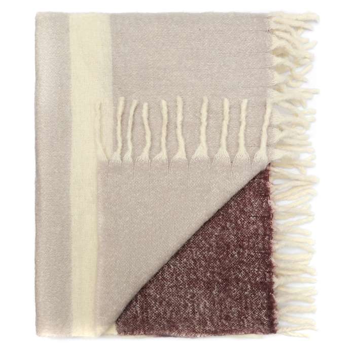 Плед мохеровый over horizon цвета марсала из коллекции trendy ruffles, 130х180 см Tkano TK25-TH0010