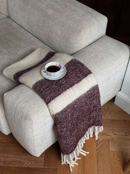 Плед мохеровый over horizon цвета марсала из коллекции trendy ruffles, 130х180 см Tkano TK25-TH0010