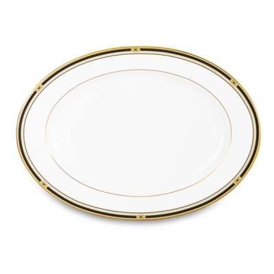 Блюдо овальное Narumi Виндзор 38 см, фарфор костяной