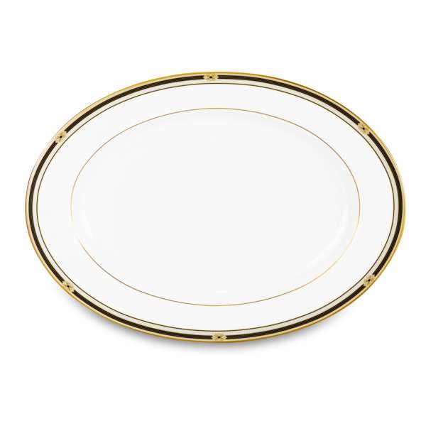 Блюдо овальное Narumi Виндзор 38 см, фарфор костяной