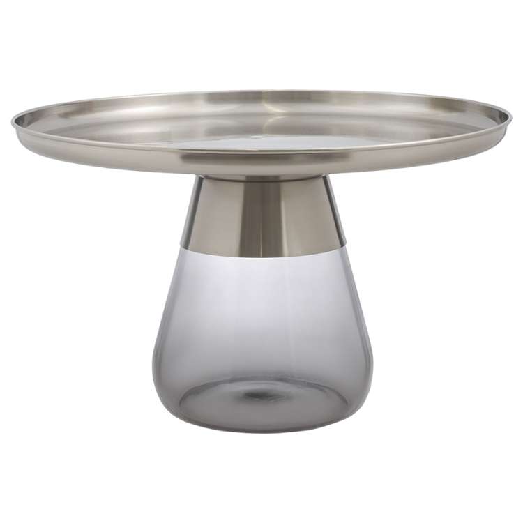 Столик кофейный dahl, D70,5 см, матовый хром/серый Bergenson Bjorn MZTBL_CGLSGR_70