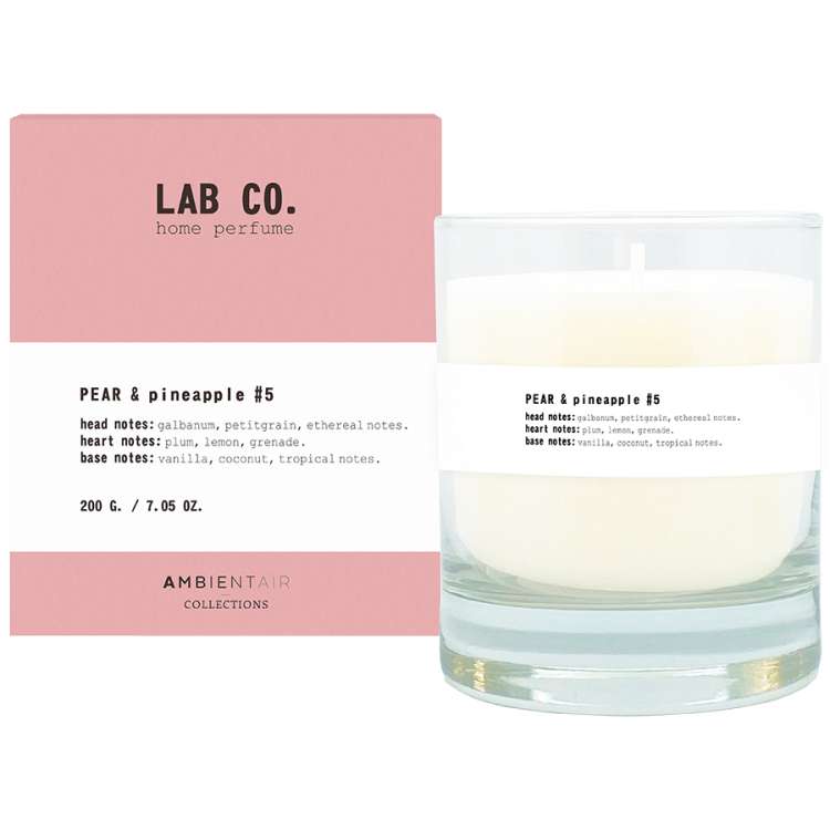 Свеча ароматическая lab co, pear&pineapple, 40 ч Ambientair VV040GRLB