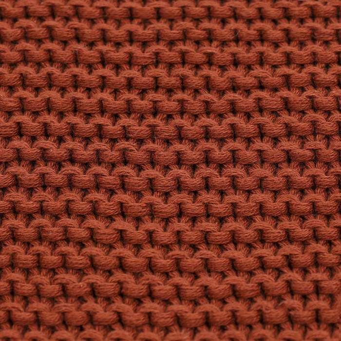 Плед из хлопка жемчужной вязки терракотового цвета из коллекции essential, 130х180 см Tkano TK24-TH0001