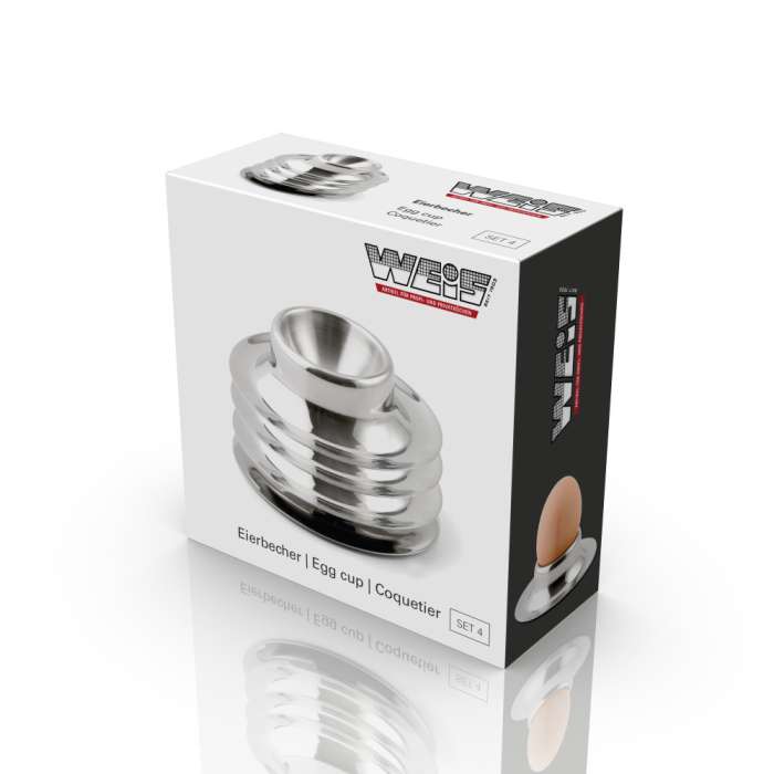 Набор подставок для яиц Weis круглых, d8,5см, 4шт, сталь нержавеющая W-15104