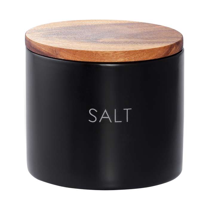 Банка керамическая для хранения соли, 400 мл, черная Smart Solutions SS0000271