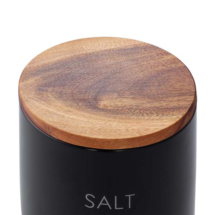 Банка керамическая для хранения соли, 400 мл, черная Smart Solutions SS0000271