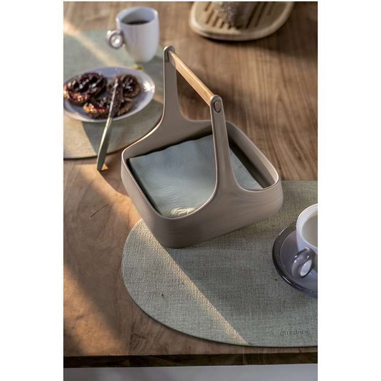 Салфетка подстановочная овальная двухсторонняя fabric, серая Guzzini 22604692