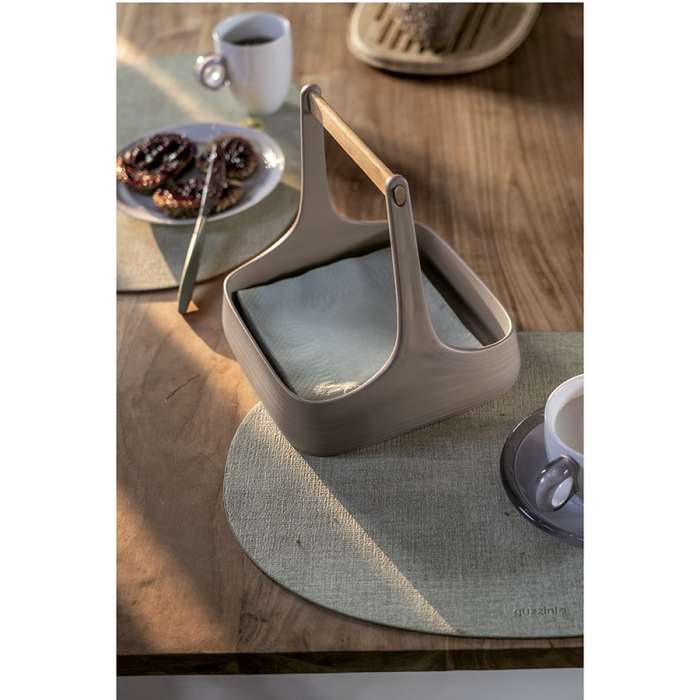 Салфетка подстановочная овальная двухсторонняя fabric, серая Guzzini 22604692